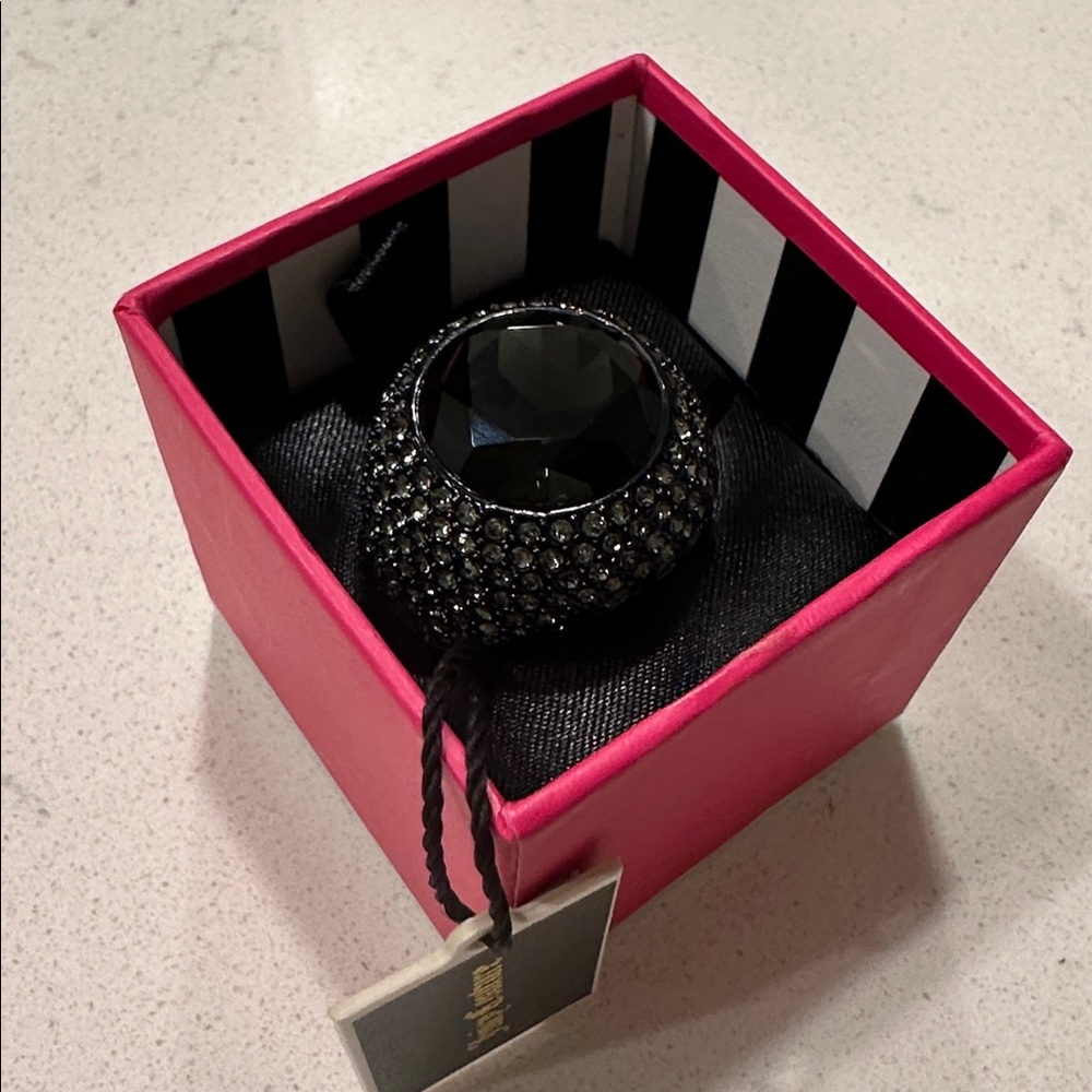 Juicy Couture Black Cocktail Ring NWT